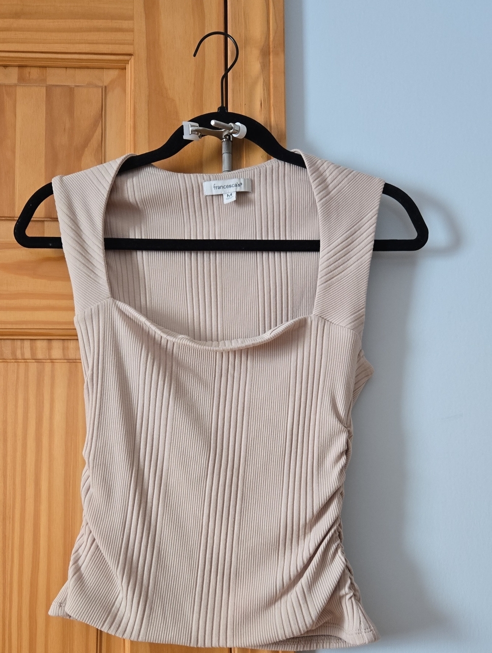 Ribbed Casual Tank - Tan - Francesa's Size M